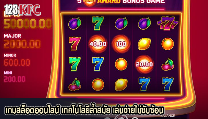 เกมสล็อตออนไลน์ เทคโนโลยีล้ำสมัย เล่นง่ายไม่ซับซ้อน